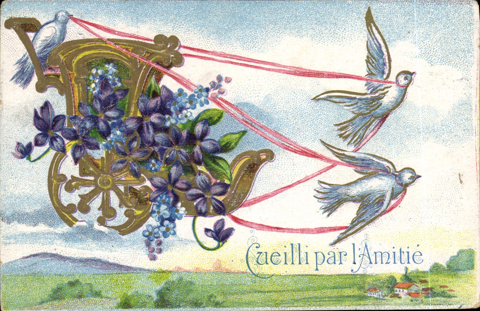 CPA Fantaisie Fleurs Colombes 