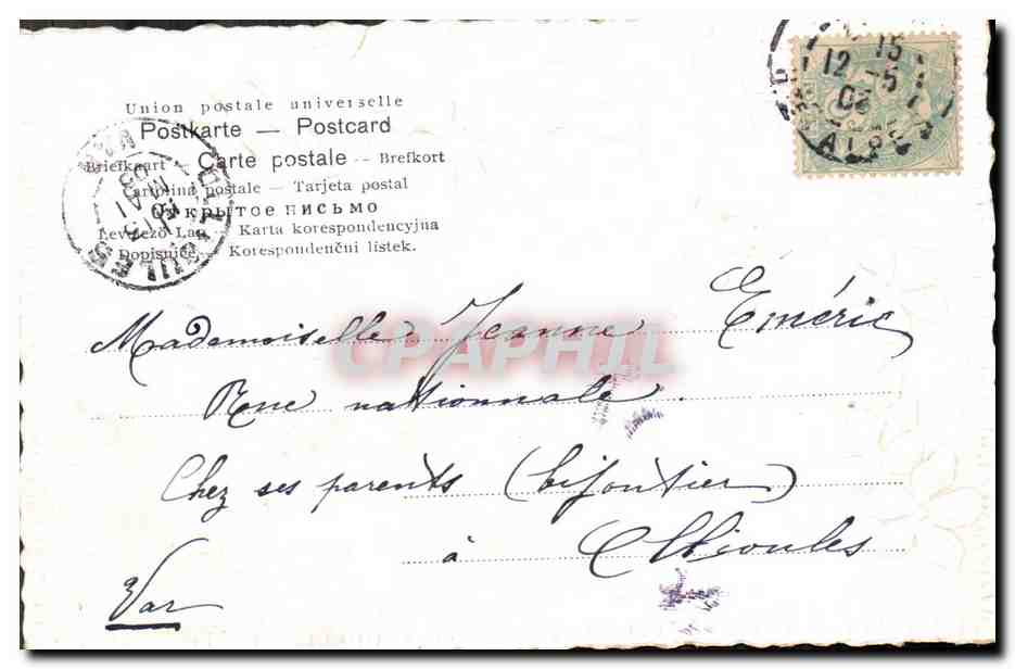 CPA Fantaisie Fleurs  — Rückseite