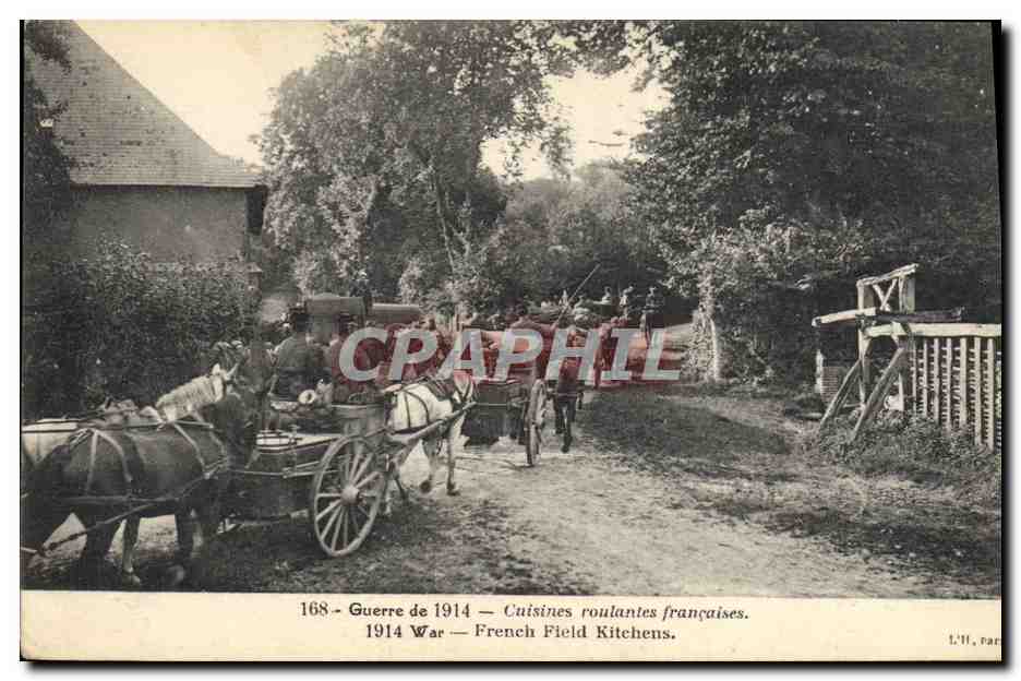 CPA Cuisine Cuisines roulantes francaises Militaria 