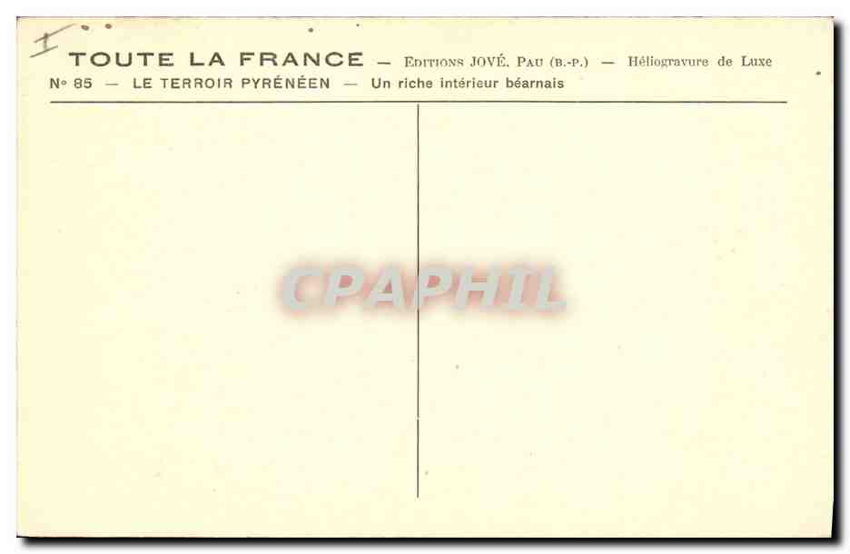 CPA Cuisine Le terroir pyreneen Un riche interieur bearnais  — Rückseite