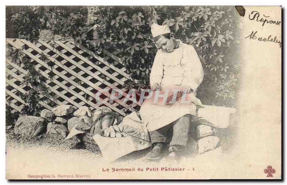 CPA Cuisine Le sommeil du Petit Patissier 