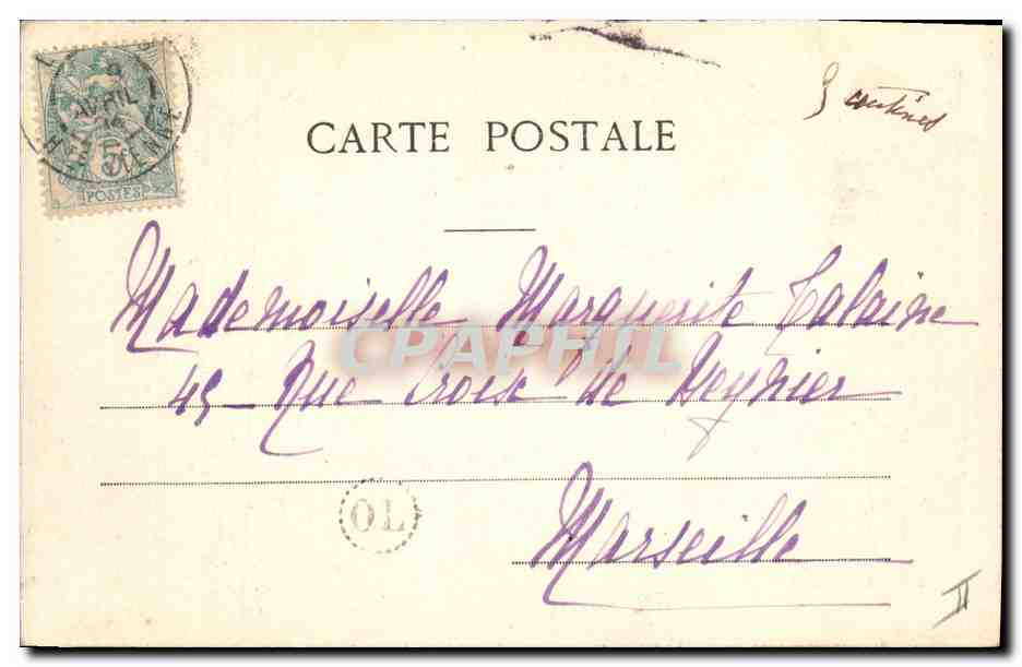 CPA Fantaisie Enfant Ange Poisson d'Avril  — Verso
