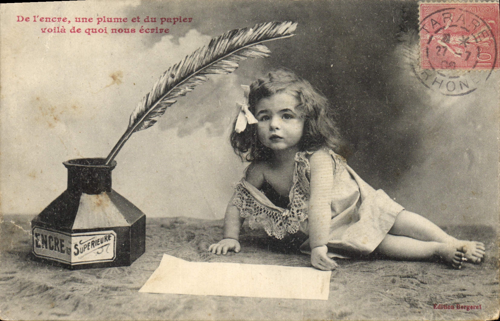 CPA Fantaisie Enfant De l'encre 