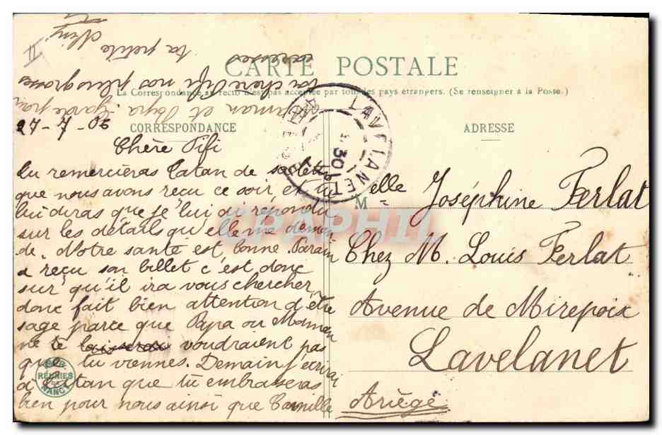CPA Fantaisie Enfant De l'encre  — Verso