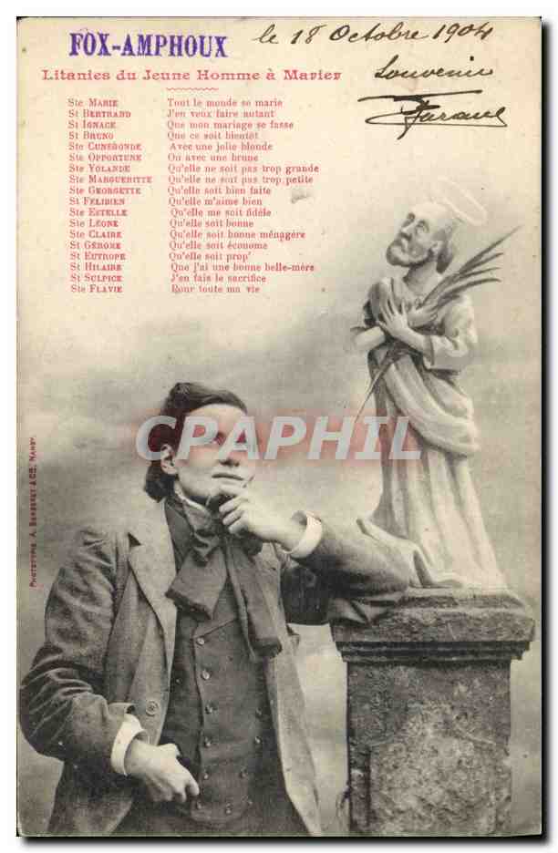Fôx-Amphoux — Litanies du Jeune Homme à Mariée — Éditeur A. Besset & Cie, n° 123