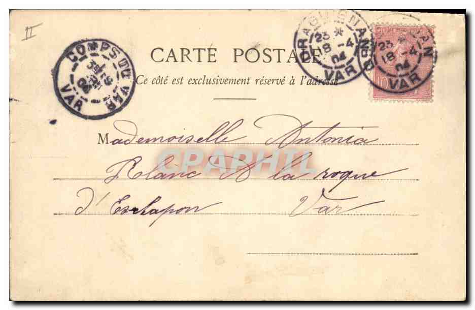 Jeune Fille sur le Point de Coiffer Sainte-Catherine — Éditeur A. BONNET, n° 142 — Verso