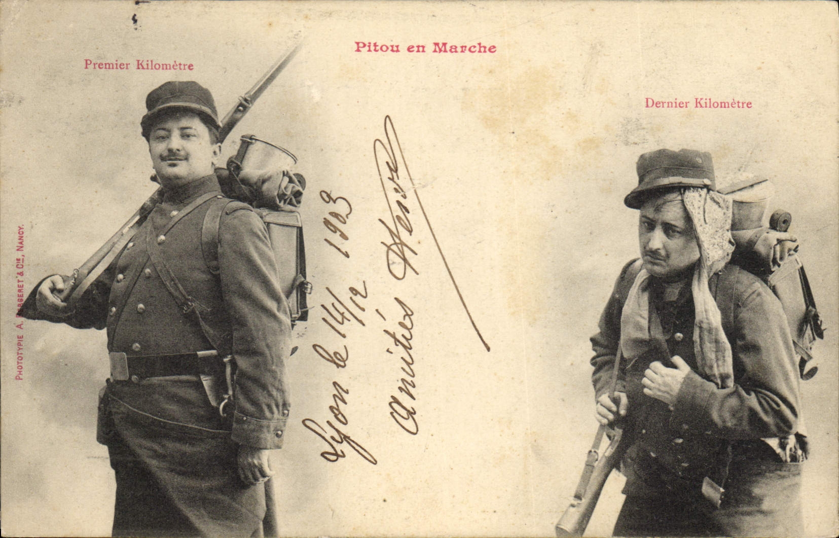 Pitou en Marche — Primo e Ultimo Chilometro — Fototipia A. Berberet & Cie, Nancy