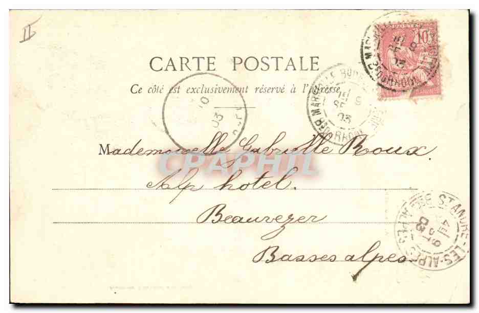 Jeune femme en robe sombre tenant du gui — Poème de A. Gaboriaud — Éditeur Perrottype & Cie, Nancy — Reverso