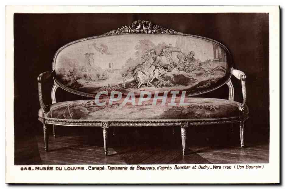 CPA Musee du Louvre Canape Tapisserie de Beauvais d'apres Boucher et Oudry 