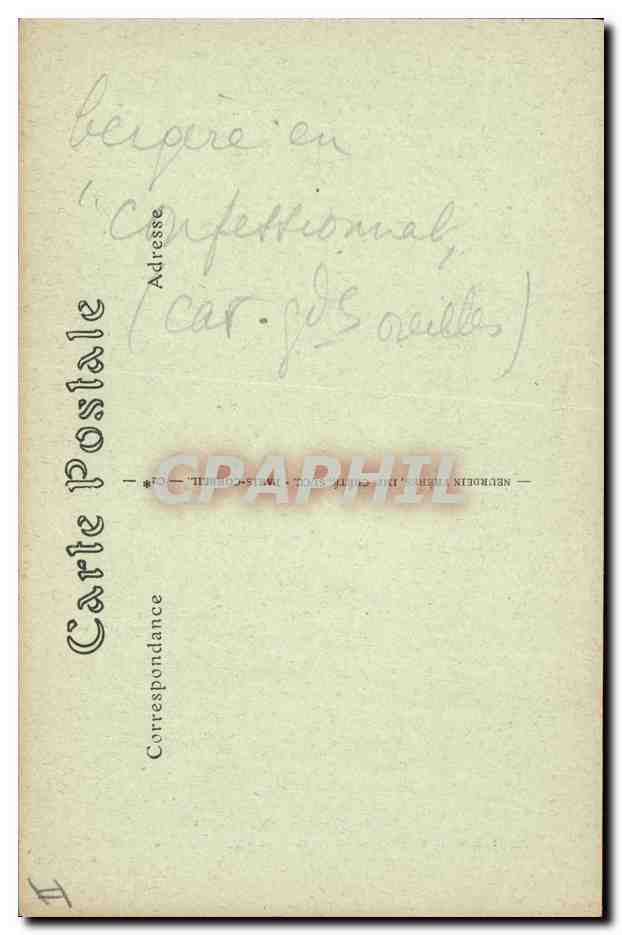 Bergère à oreilles en bois naturel — Musée des Arts Décoratifs, France, milieu du XVIIIe siècle — ND. PHOT. n° 393 — Verso