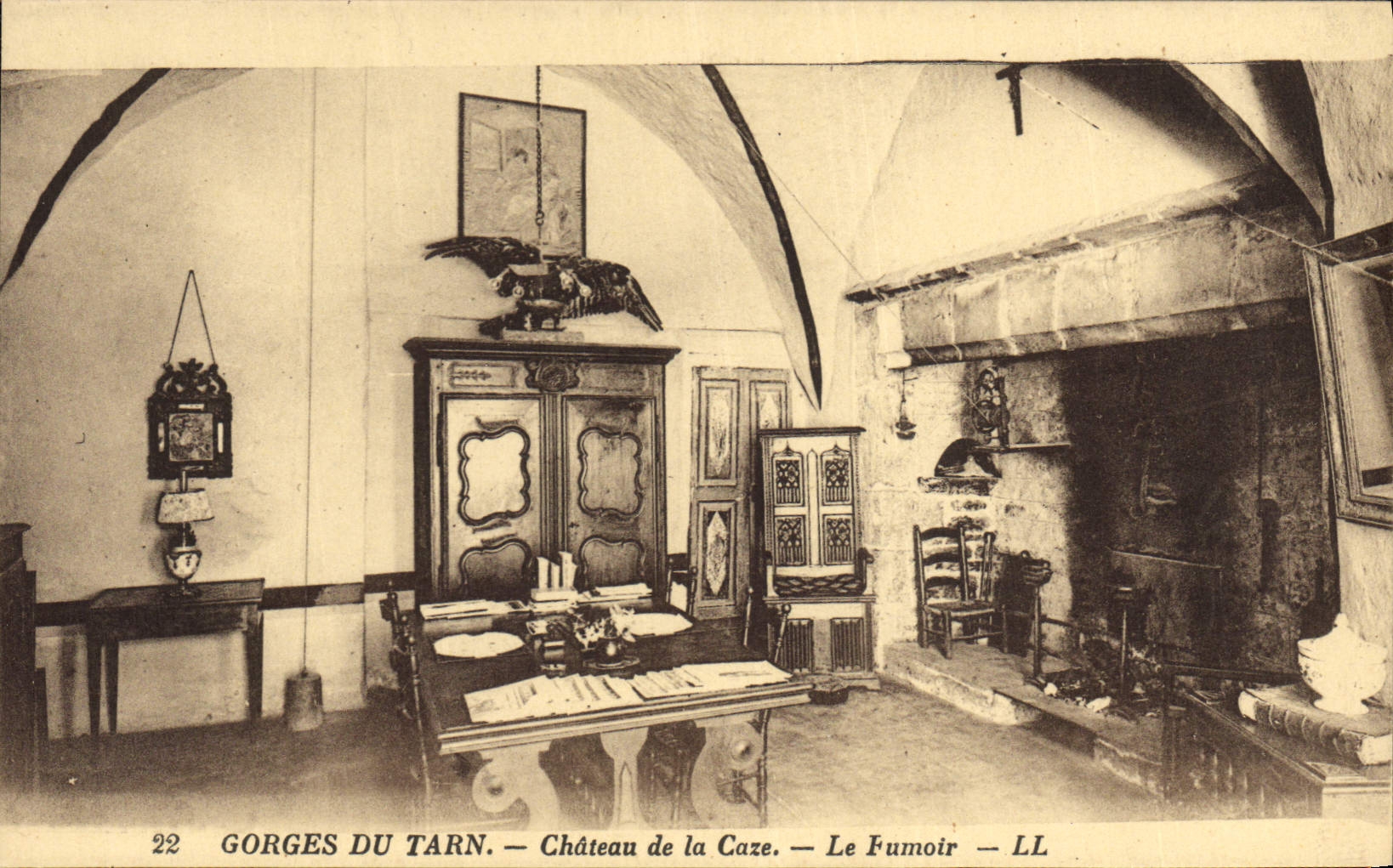 Gorges du Tarn — Schloss La Caze — Das Rauchzimmer — LL