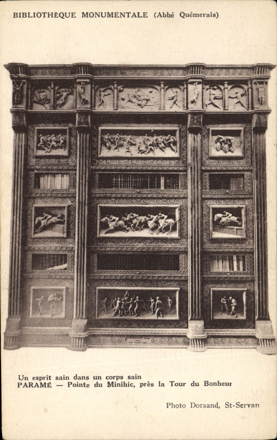 Bibliothèque monumentale (Abbé Quémérail) — Paramé, Pointe du Minihic, près la Tour du Bonheur — Photo Dorsand, St-Servan