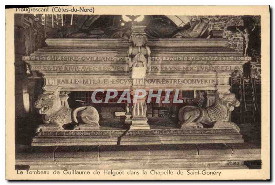 CPA Plougrescant Le tombeau de Guillaume de Halgoet dans la chapelle de SAint Gonery 