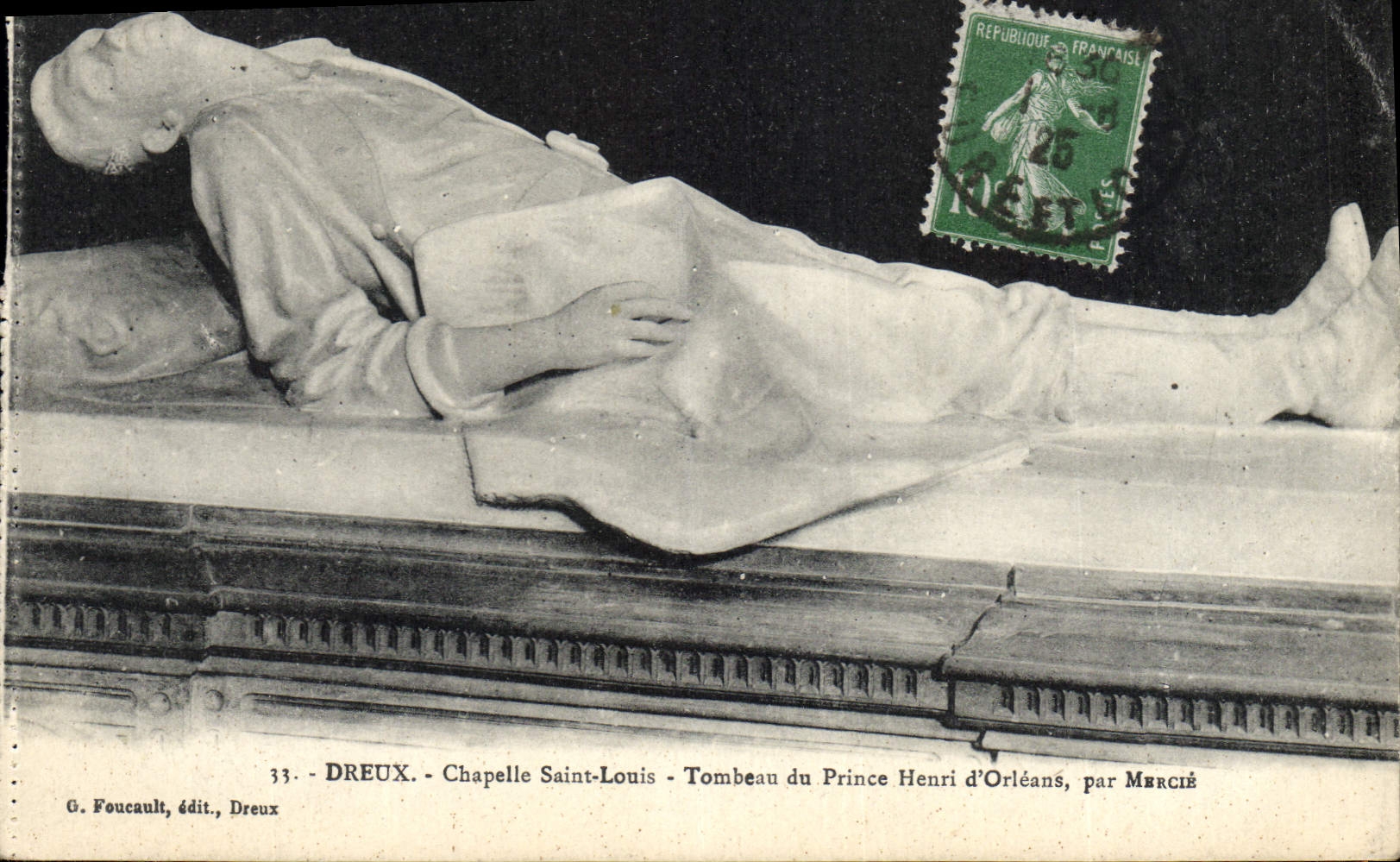 CPA Dreux Chapelle Saint Louis Tombeau du Prince Henri d'Orleans par Mercie 