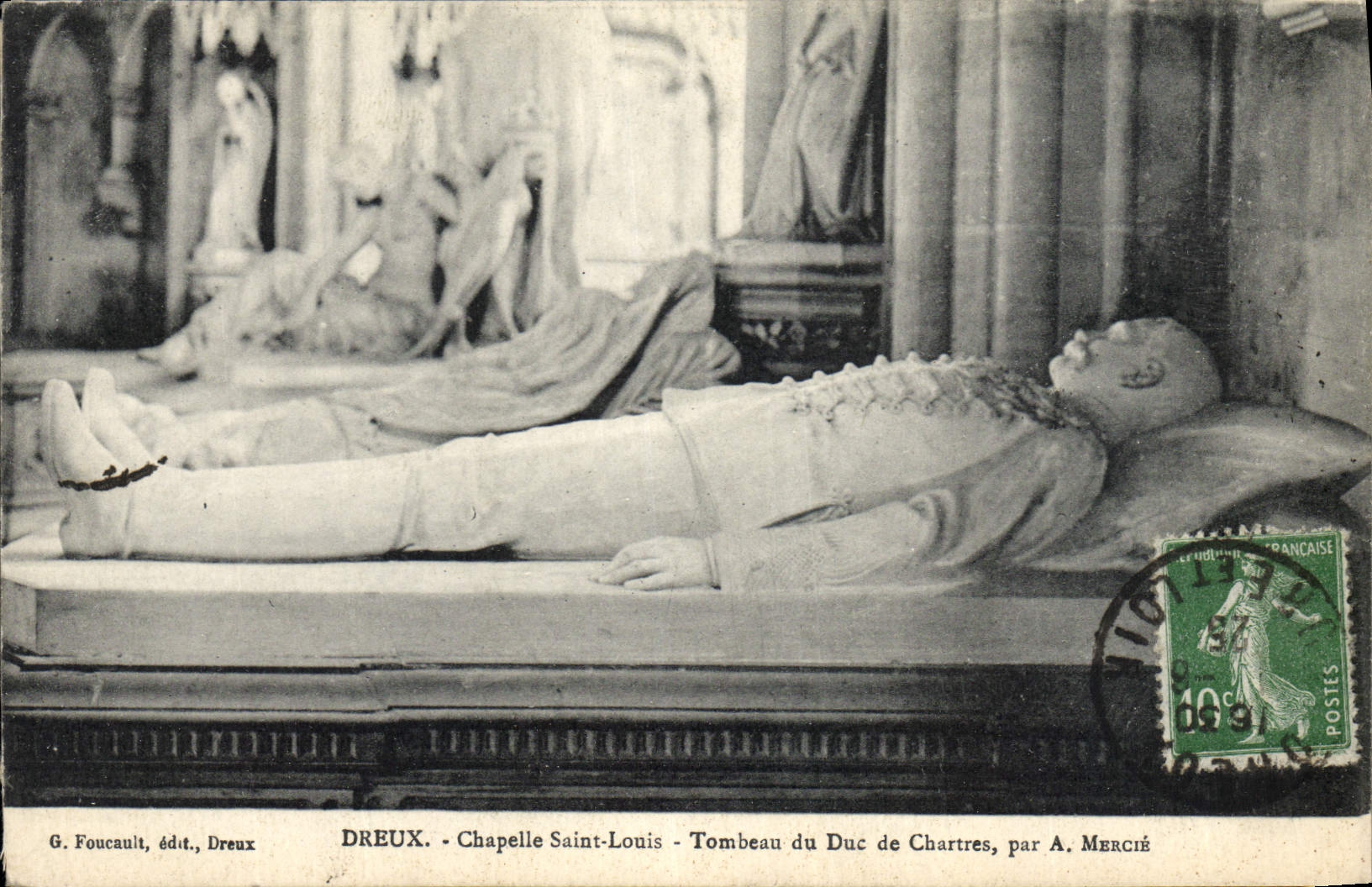 CPA Dreux Chapelle Saint Louis Tombeau du Duc de Chartres par Mercie 