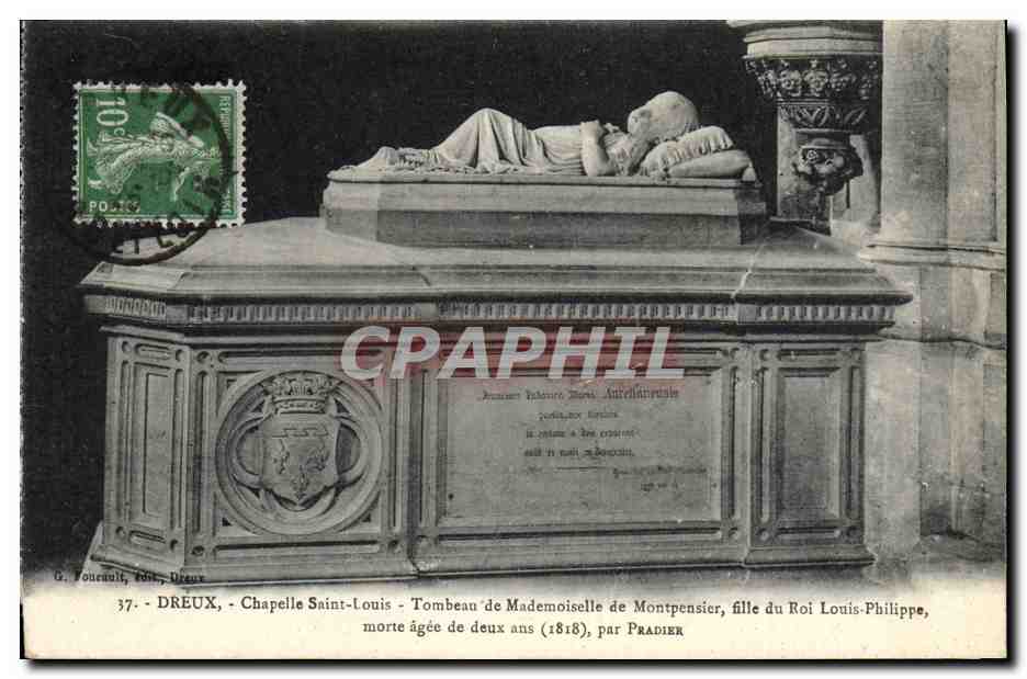 Dreux - Chapelle Saint-Louis - Tombeau de Mademoiselle de Montpensier, fille du Roi Louis-Philippe, morte âgée de deux ans (1818), par Pradier