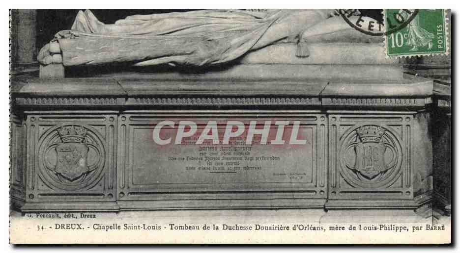 CPA Dreux Chapelle Saint Louis Tombeau de la Duchesse Douariere d'Orleans 