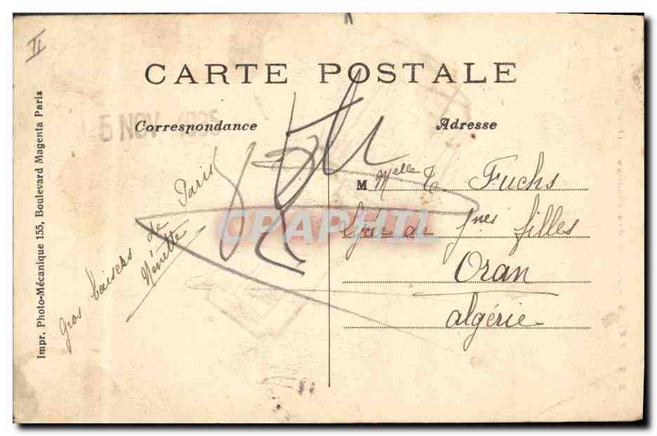 CPA Singe Paris Jardin des Plantes Orang Outang — Rückseite