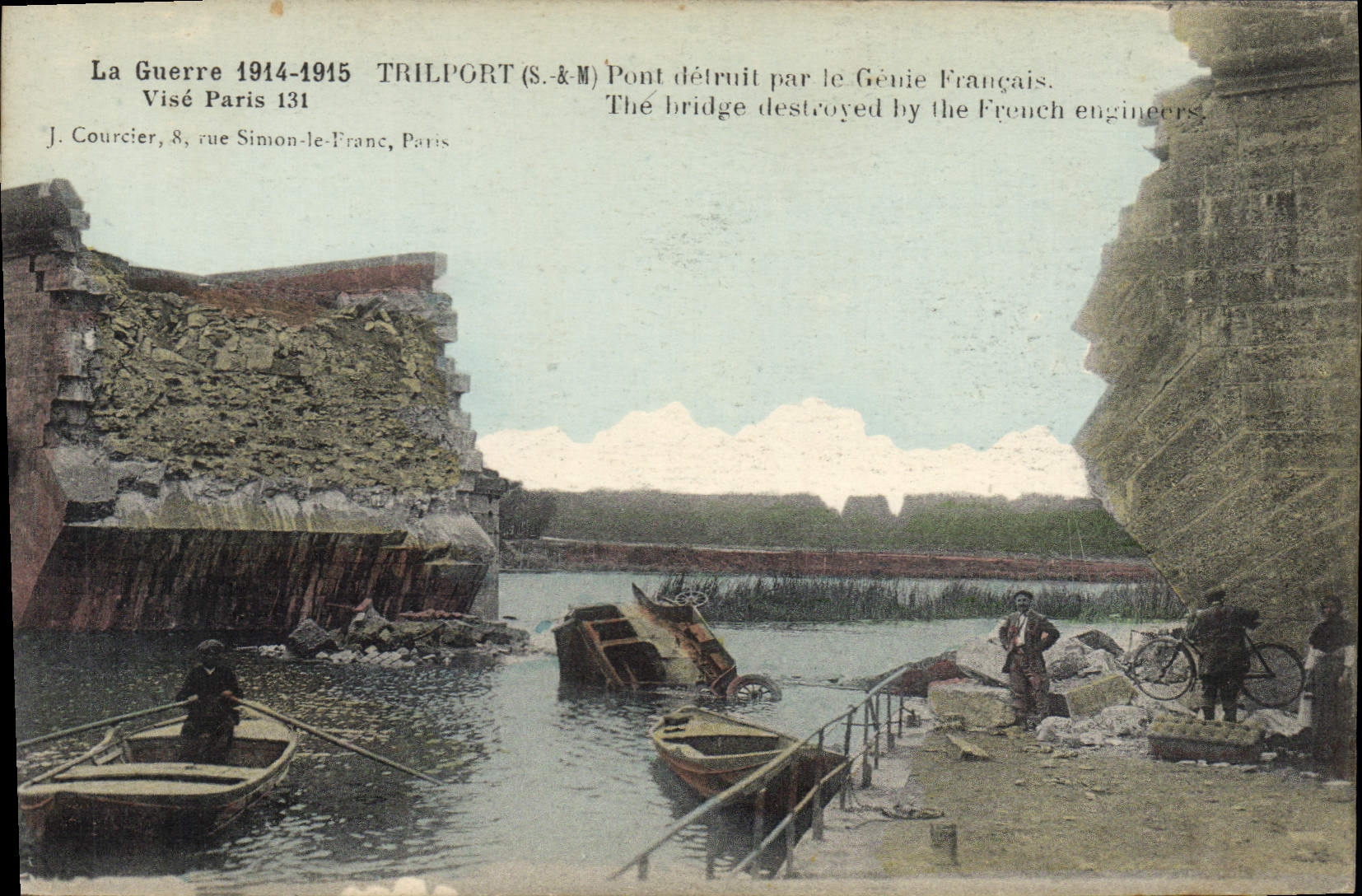 Trilport — Pont détruit par le Génie Français — J. Courcier, Paris