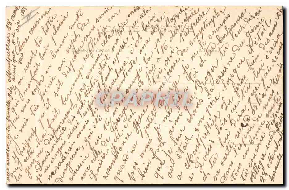 CPA Militaria Montpellier Caserne du Genie — Rückseite