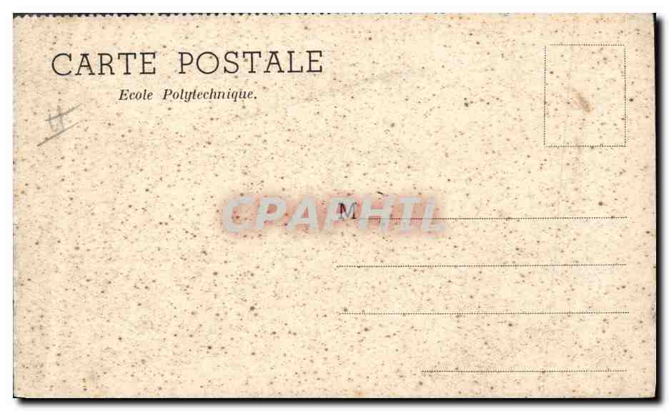CPA Militaria Ecole Polytechnique — Rückseite