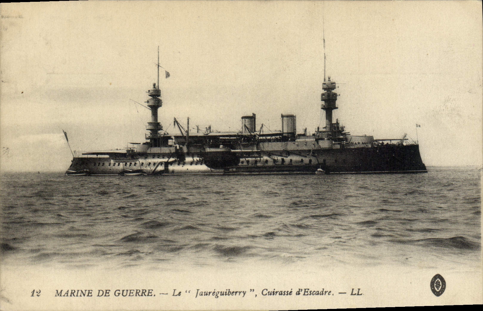 CPA Bateau Le Jaureguiberry Cuirasse d'escrade 