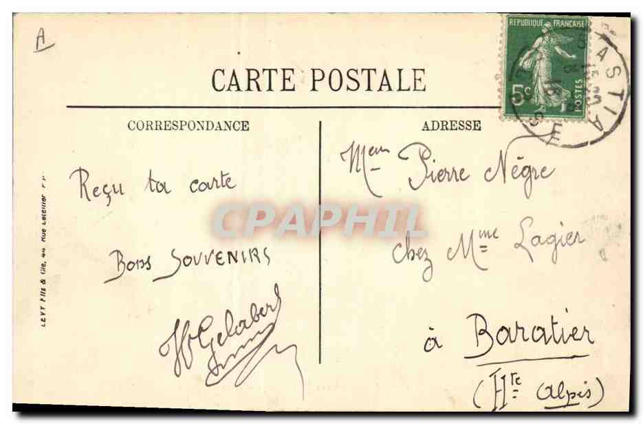 CPA Bateau Le Jaureguiberry Cuirasse d'escrade  — Verso