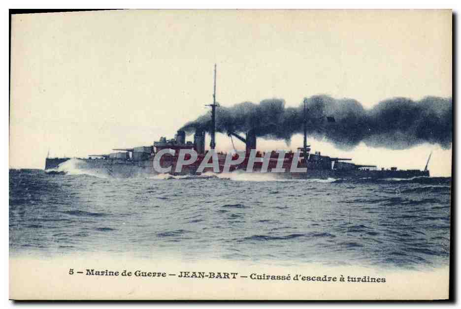 Jean-Bart — Cuirassé d'escadre à turbines — J. Der, Toulon