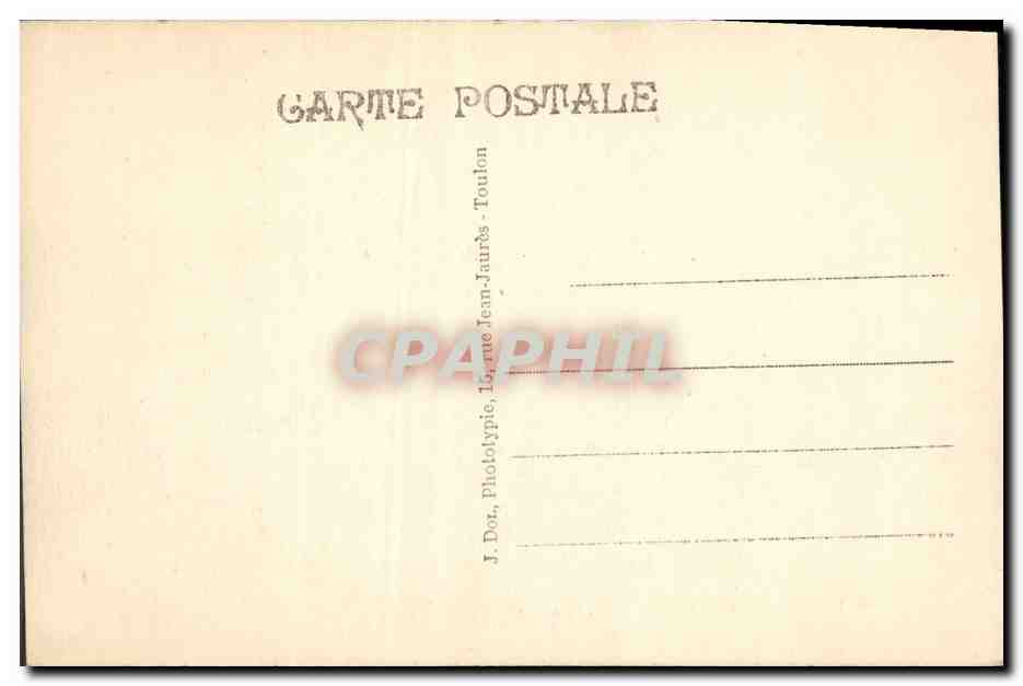 Jean-Bart — Cuirassé d'escadre à turbines — J. Der, Toulon — Verso