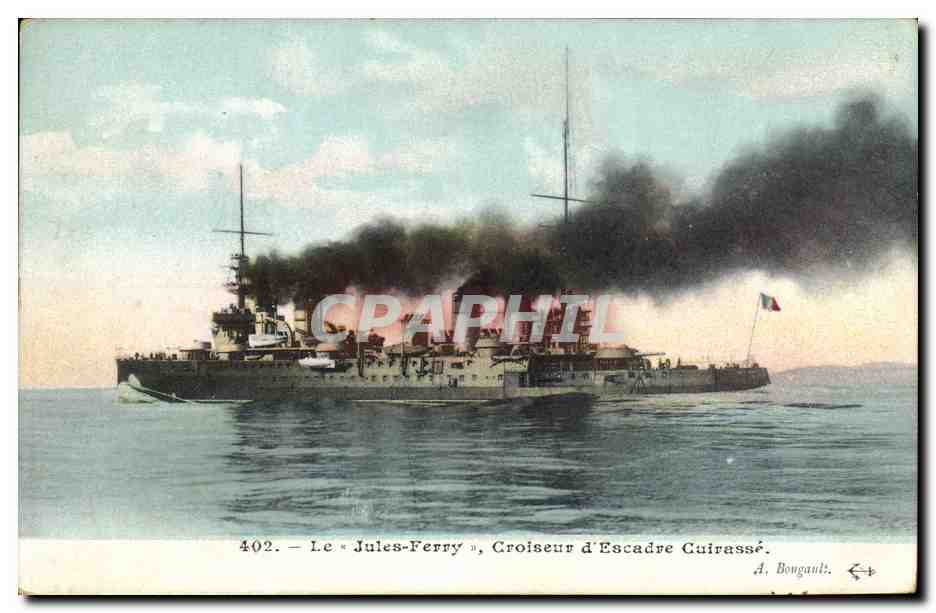 CPA Bateau Le Jules Ferry Croiseur d'escadre cuirasse 