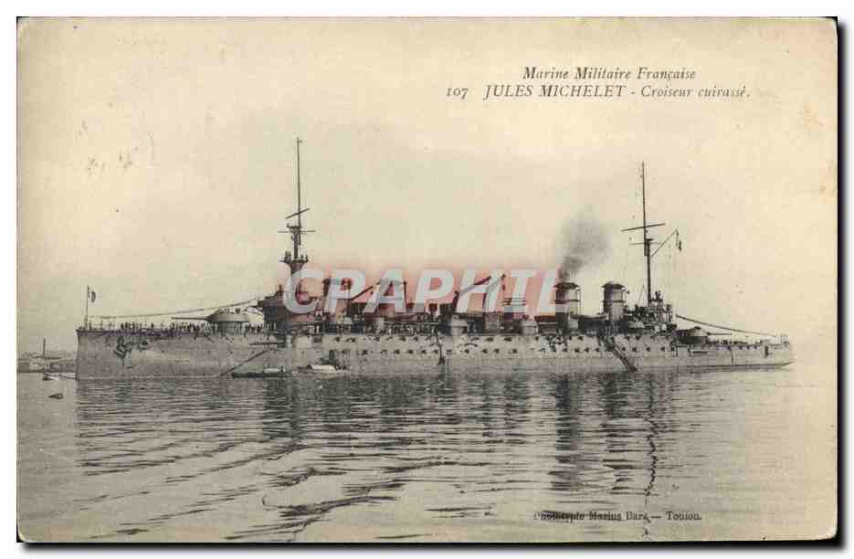 CPA Bateau Jules Michelet Croiseur cuirasse 