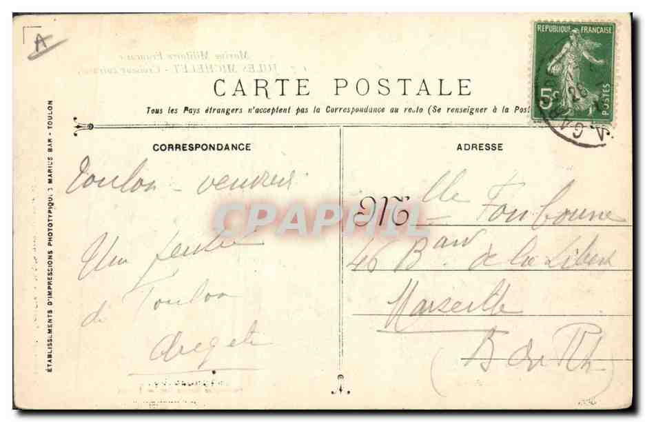 CPA Bateau Jules Michelet Croiseur cuirasse  — Verso