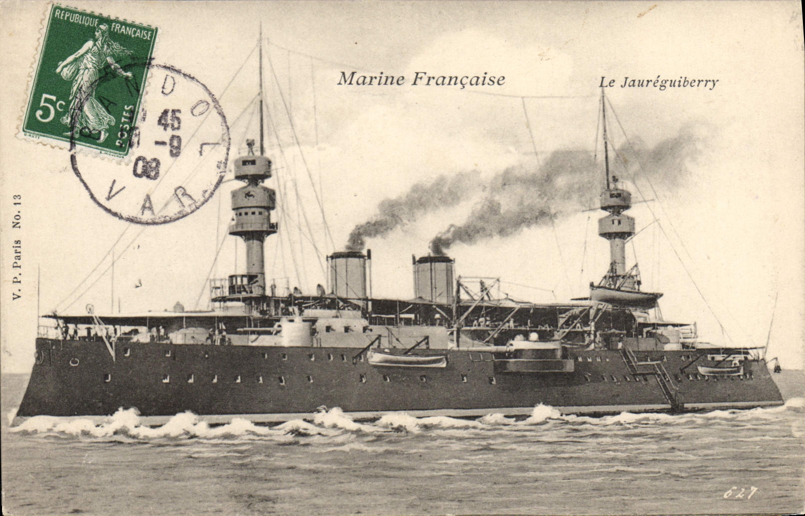 Le Jauréguiberry — Croiseur de la Marine Française — V.P. Paris No.13