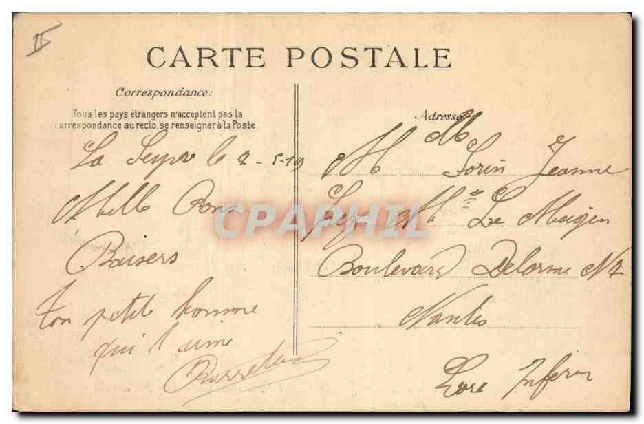 CPA Bateau Jules Ferry Croiseur Cuirasse  — Verso