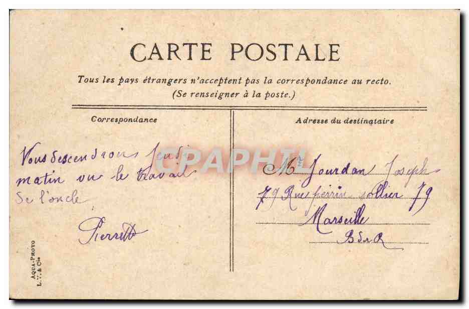 Le Kleber, croiseur de 1ère classe — Marine française — éditeur A.O. — Verso