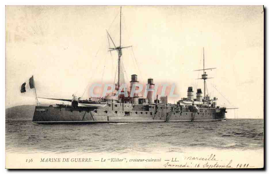 CPA Bateau Le Kleber Croiseur Cuirasse 