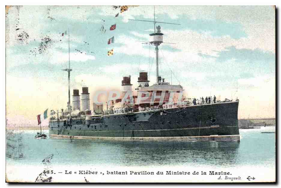 CPA Bateau Le Kleber battant pavillon du Ministere de la marine 