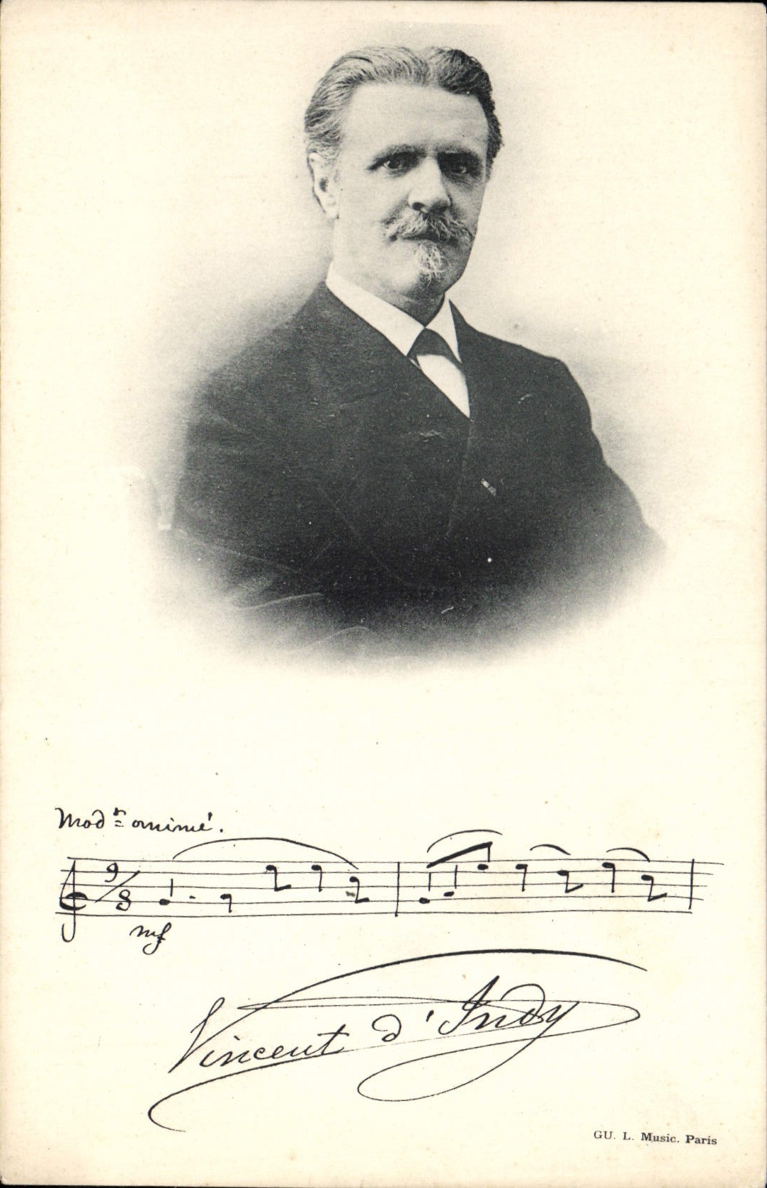 Vincent d'Indy — Portrait — GU L. Music, Paris - Anverso