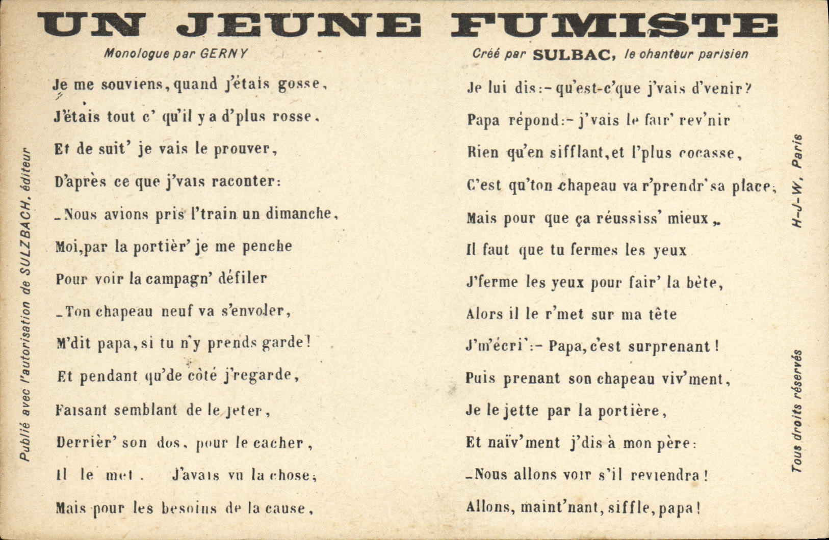CPA Un jeune fumiste Gerny Sulbac 