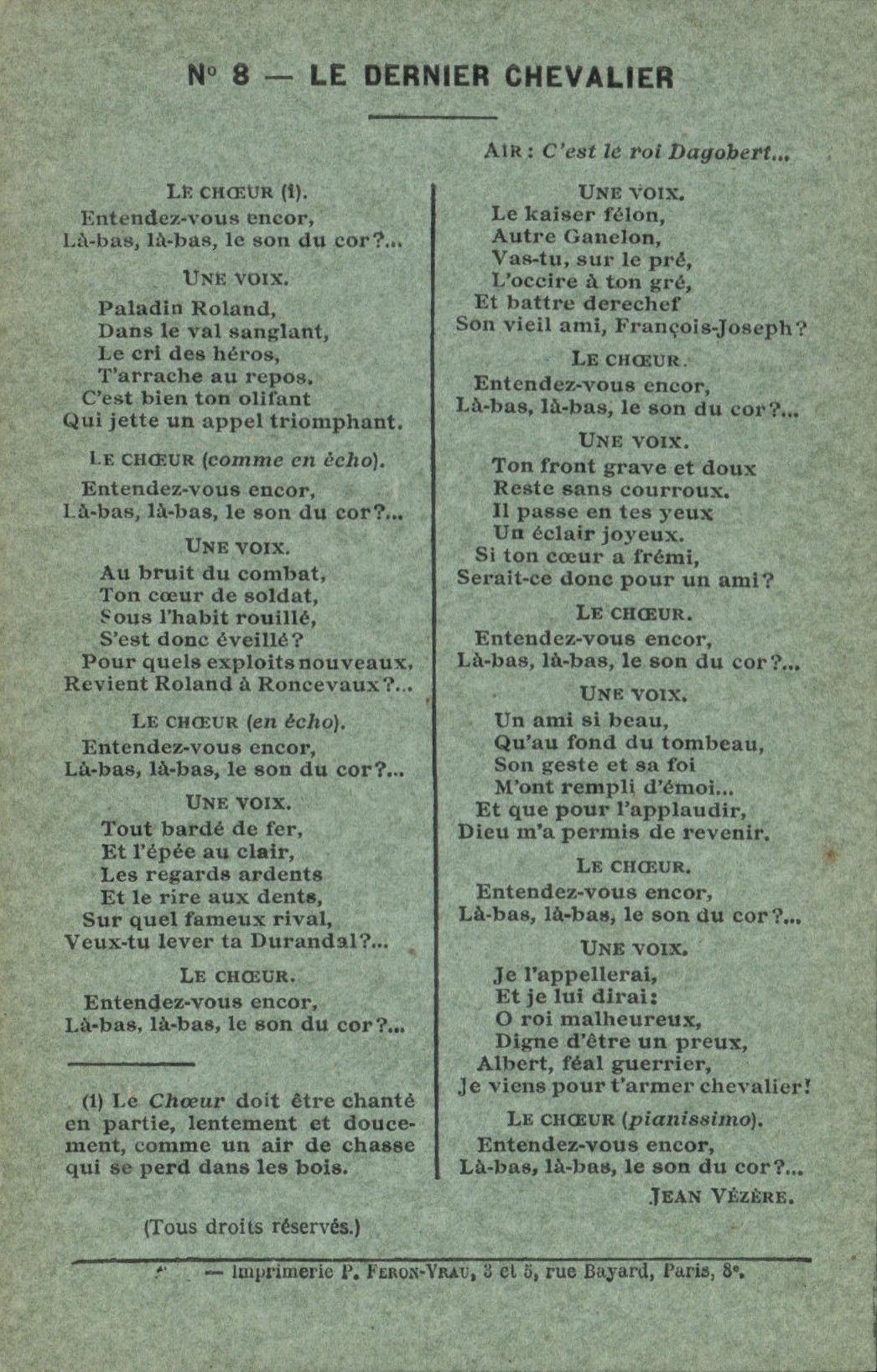 CPA Le dernier chevalier Jean Vezere 