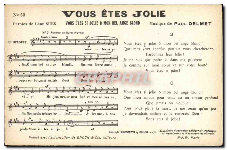 CPA Vous etes jolie Leon Sues Paul Delmet 