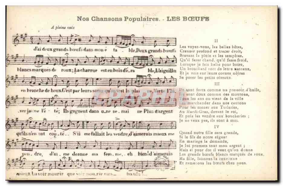 CPA Les boeufs 