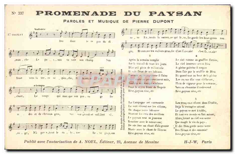 CPA Promenade du paysan Pierre Dupont 