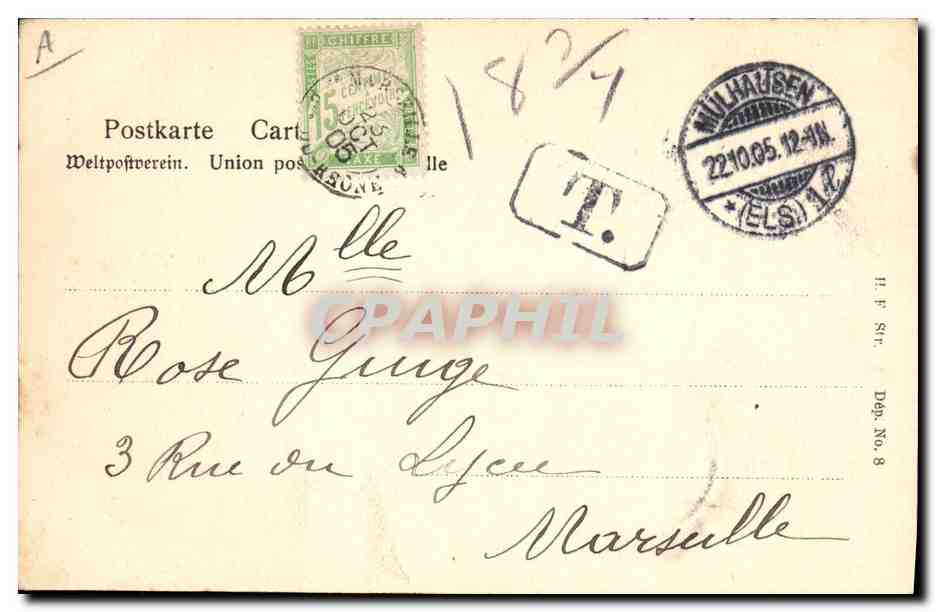 CPA Folklore Alsace Alsacienne  — Verso