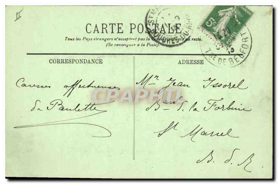 CPA Folklore Alsace Enfants  — Verso