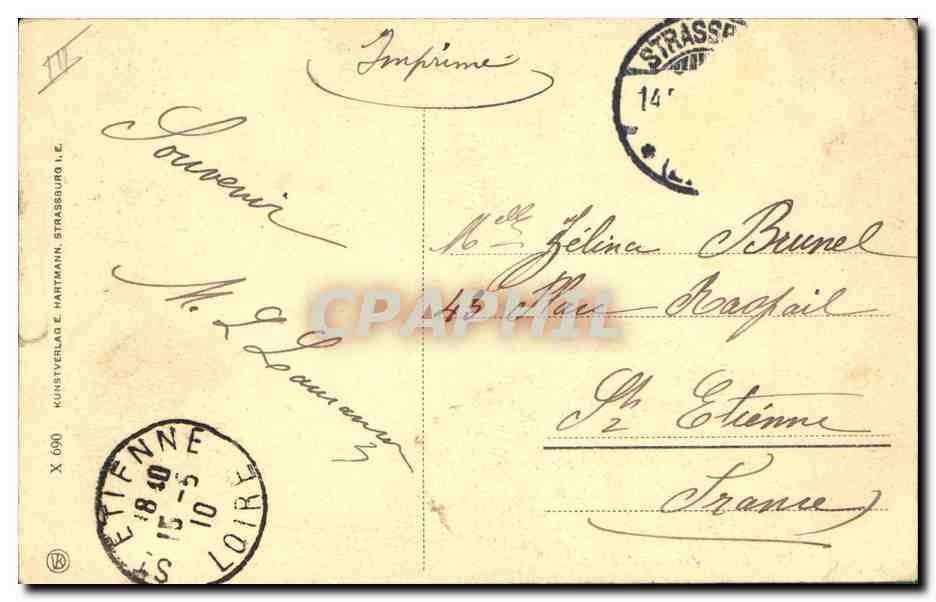 CPA Folklore Alsace Alsaciennes  — Verso