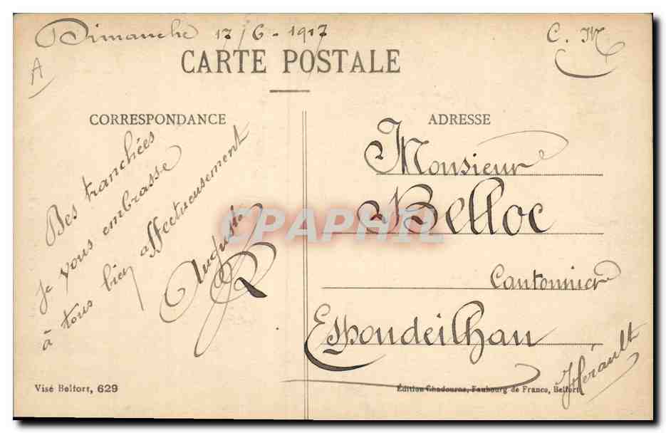 CPA Folklore Alsace Type d'Alsacienne filant au rouet  — Verso