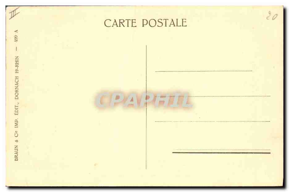 CPA Folklore Alsace Petits paysans sur un mur Enfants  — Verso