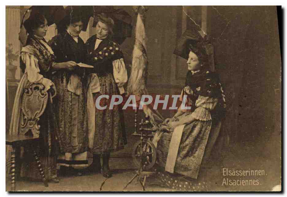 CPA Folklore Alsace Alsaciennes 