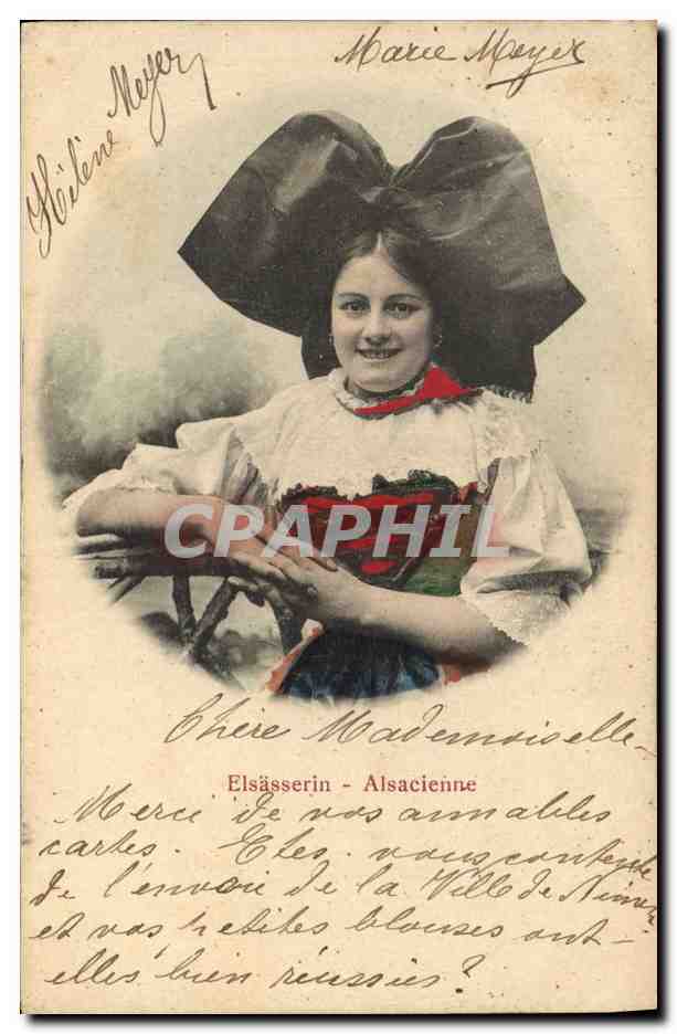 CPA Folklore Alsace Alsacienne 